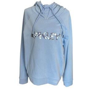 Oakley woman’s XL blue breeze fleece performance hoodie sweatshirt